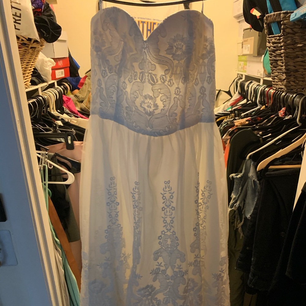 Chi Chi London Clothing White Lace Dress UK 16